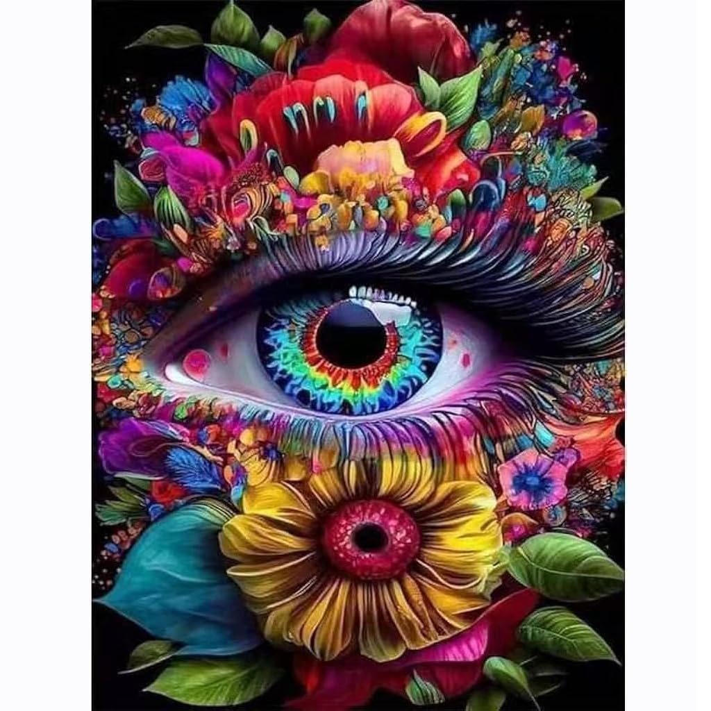 HASTHIP Diamond Painting Kit - 12x16inch Eye Diamond Painting Kits, 5D Diamond Painting Kit for Adults & Kids, Very Suitable for Home Leisure and Wall Decoration, Gift for Kids and Adults HASTHIP Diamond Painting Kit - 12x16inch Eye Diamond Painting Kits, 5D Diamond Painting Kit for Adults & Kids, Very Suitable for Home Leisure and Wall Decoration, Gift for Kids and Adults